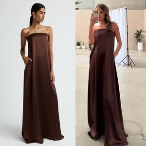 NWT Anna Quan DELFINA Dress in Shaved Chocolate US:2 AU:6